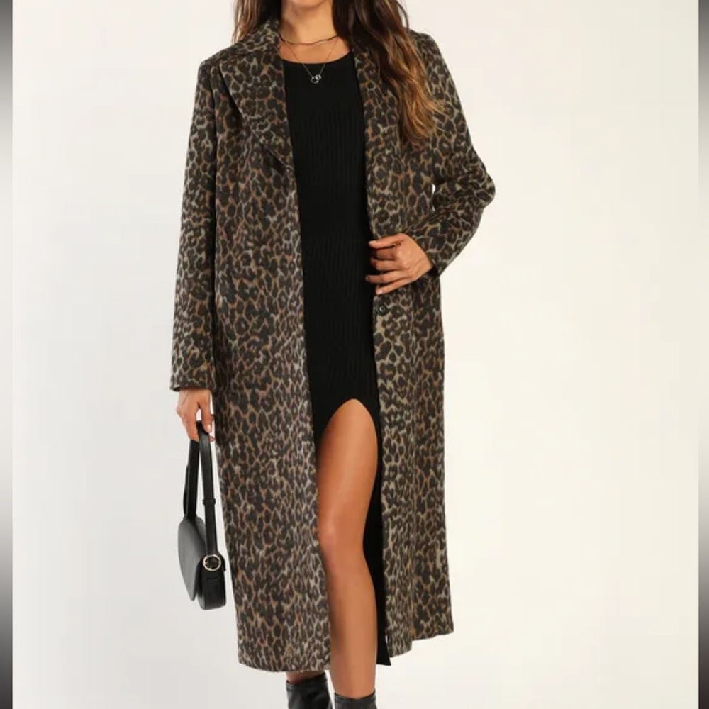 COPY - Lulus Leopard Print Duster - Large